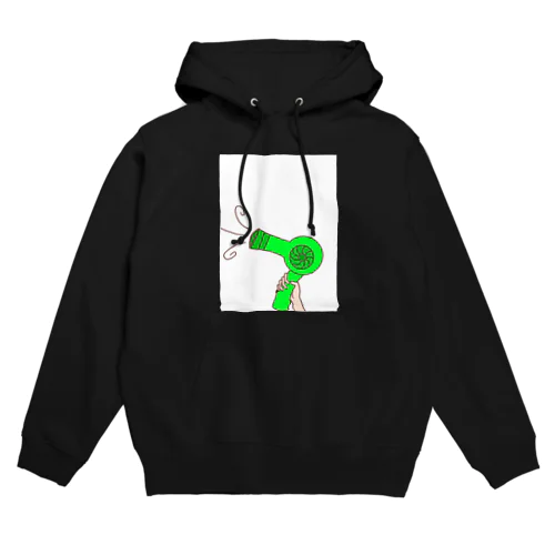 吹くドライヤー(黄緑) Hoodie