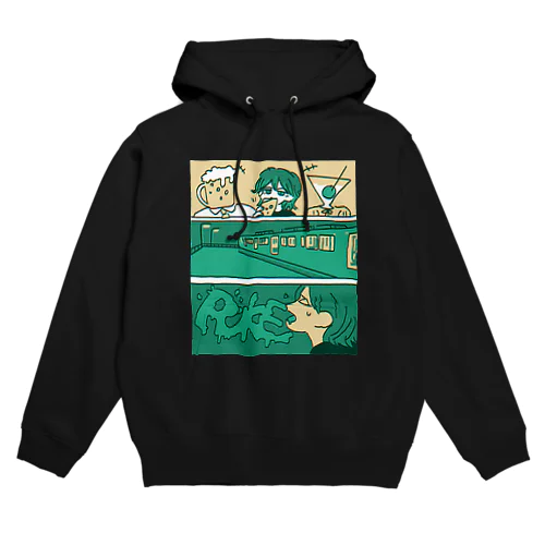 RUKE:立ちながら下呂吹っ飛ばした パーカー「くろギャル」 Hoodie