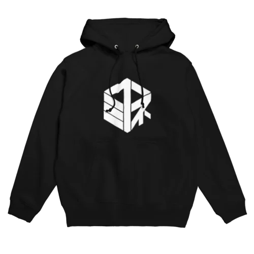 架空企業「ミフネ」　ロゴカラー：ホワイト Hoodie