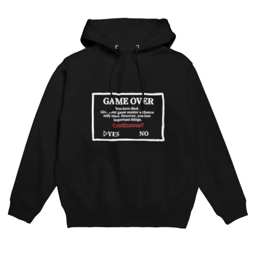 ゲームオーバー画面風ぱーかー Hoodie