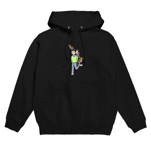 頭とか肩とか踵とかにタカ Hoodie