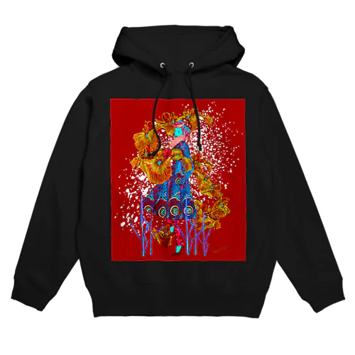 『稲と菖蒲と四十雀 Impact Ver.』 Hoodie