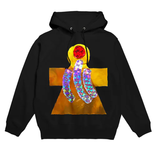 メタリックお守り宇宙人パーカー Hoodie