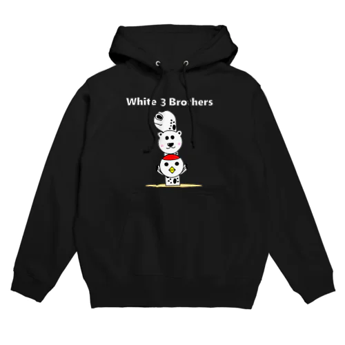 White 3 Brothers Hoodie