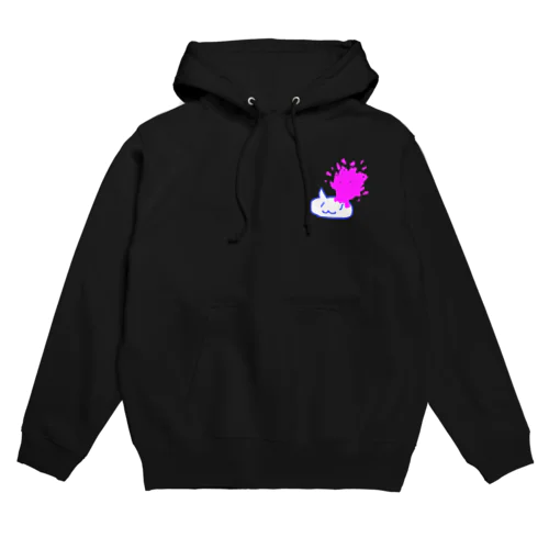 溢血（ワンポイント・白） Hoodie