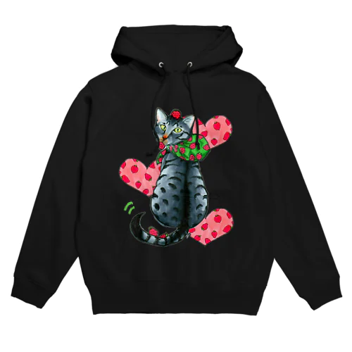 いちご大好きにゃんこ Hoodie