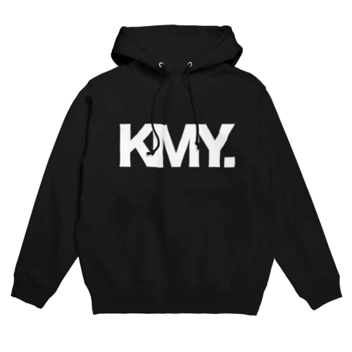 KMY.ロゴBIG白 パーカー