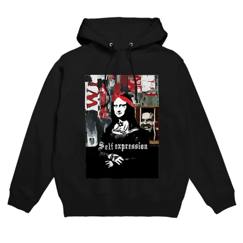 ストリートアート　モナリザ Hoodie