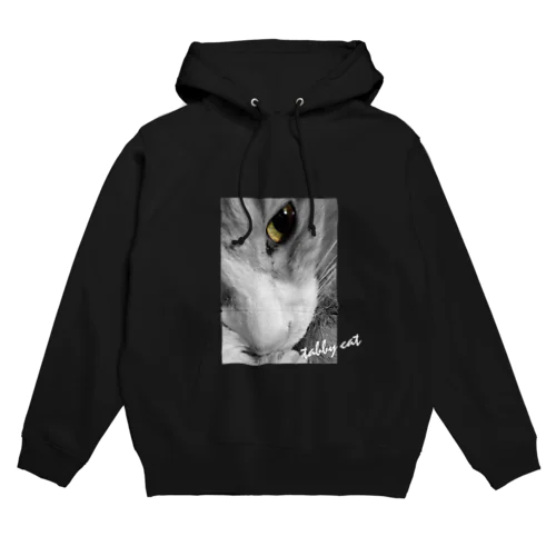 ネコ　パーカー　モノクロ Hoodie