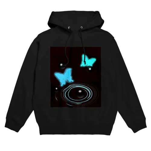 水の波紋と蝶 Hoodie