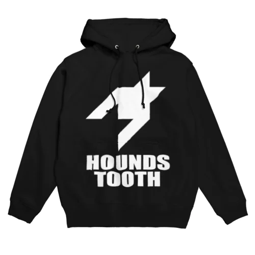 HOUNDSTOOTH 白ロゴ Hoodie