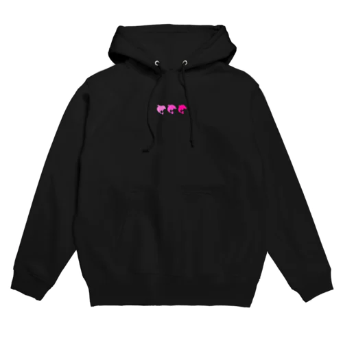 ３連♥Dolphinピンク Hoodie