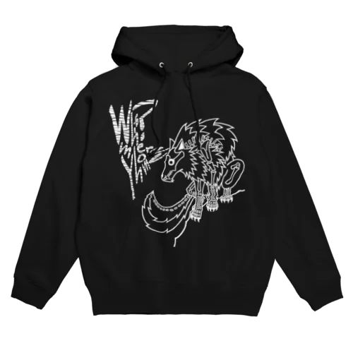 ルーポ君ホワイトライン Hoodie