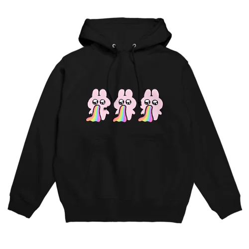 虹色キラキラぴえんうさぎ Hoodie