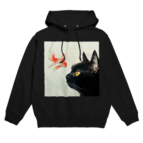 金魚と黒猫 Hoodie