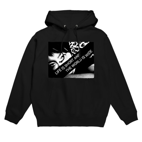 LIFE IS モノクロ Hoodie