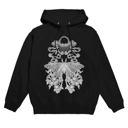 オオミズアオ　黒 Hoodie