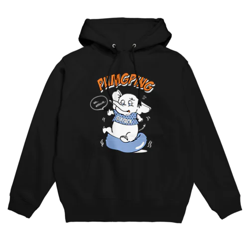 バランスボールに乗るゾウさんパーカー（ホワイト以外） Hoodie