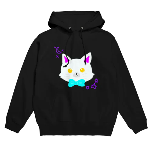 きらきら白猫ちゃん Hoodie