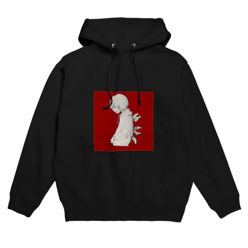 刺さったままの後ろ指パーカー Hoodie