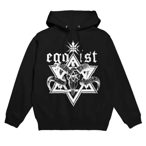 「悪魔崇拝」　白抜き Hoodie