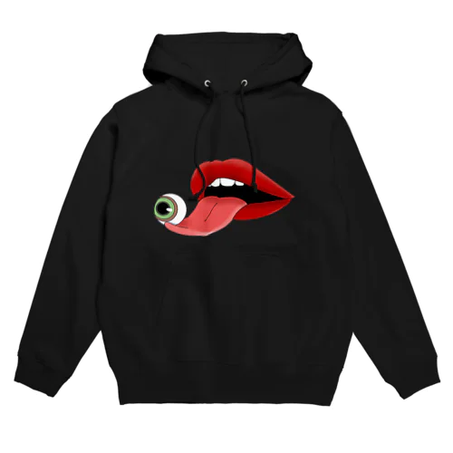 目は口ほどに物を言う レッド Hoodie