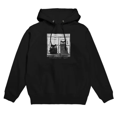 窓際ネコ・グレー Hoodie