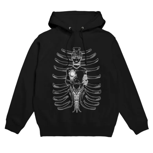 ジャンキーくん（黒背景用） Hoodie