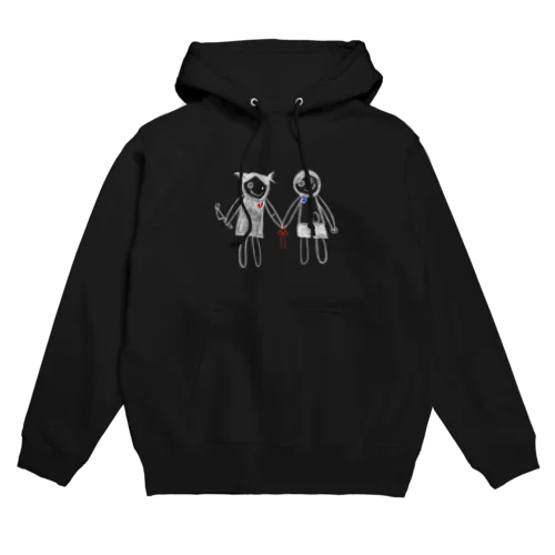 ずっと一緒_ホワイト Hoodie