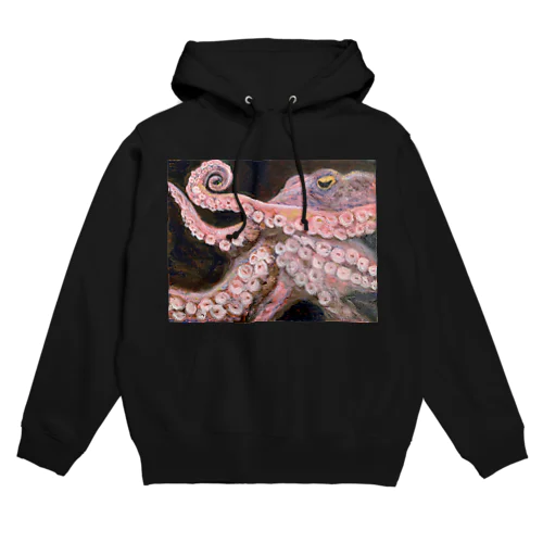 タコ 油絵 Hoodie