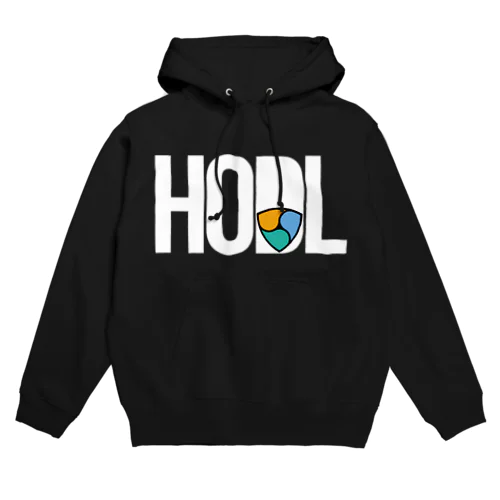 HODL XEM whitefont パーカー