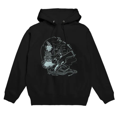 ホットサンドと架空の猫＿濃色 Hoodie