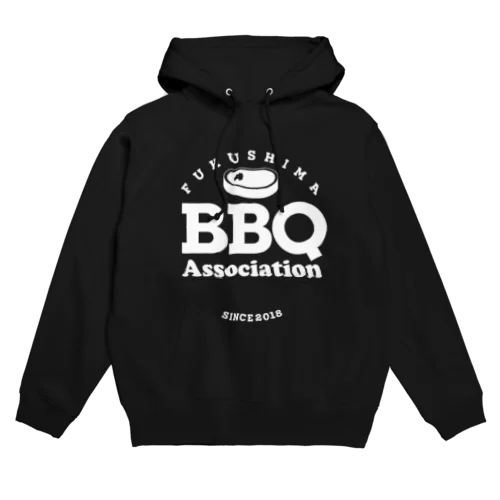 福島BBQ協会Circleロゴ白文字 Hoodie