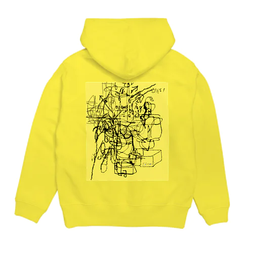 Mathematics Yellow うしろ Hoodie