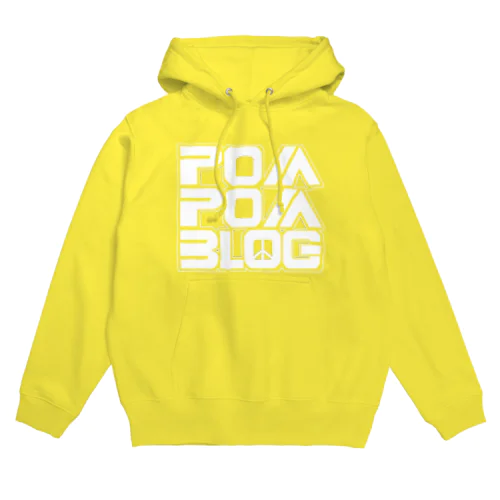 Pom City Four Logo（white） パーカー