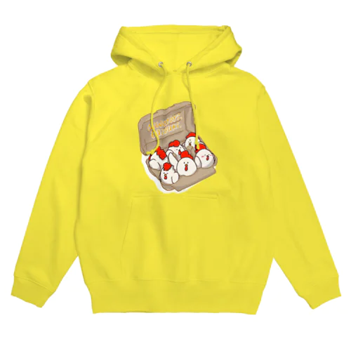 ニワトリたまご6羽パック(濃色向け) Hoodie