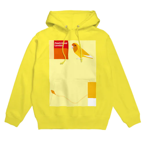 アブストラクト・バード（コザクラインコ・オレンジ） Hoodie