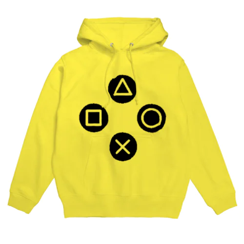 ゲームコントローラーボタン風　ー両面ﾌﾟﾘﾝﾄ Hoodie