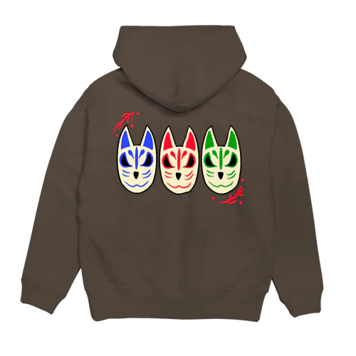 狐のお面 Hoodie