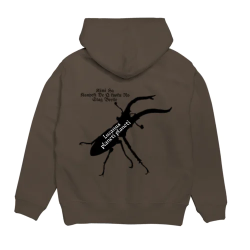 プラネットミヤマクワガタ時々国産ミヤマ(Black) Hoodie