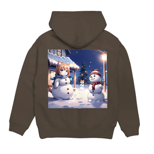 するめ猫雪だるまグッズ Hoodie