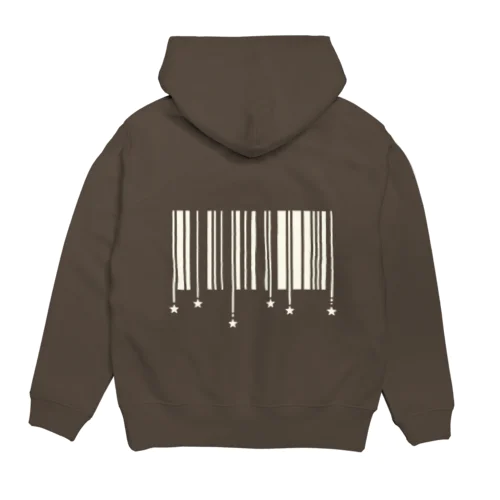 星が降る白いバーコード Hoodie