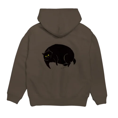 ふてぶてしいクロねこ Hoodie