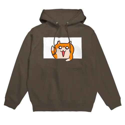 ヤホ！ってしてるクソハムちゃん（白） Hoodie