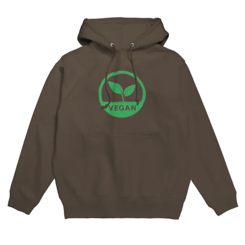 ビーガン葉っぱシンボル（緑） Hoodie