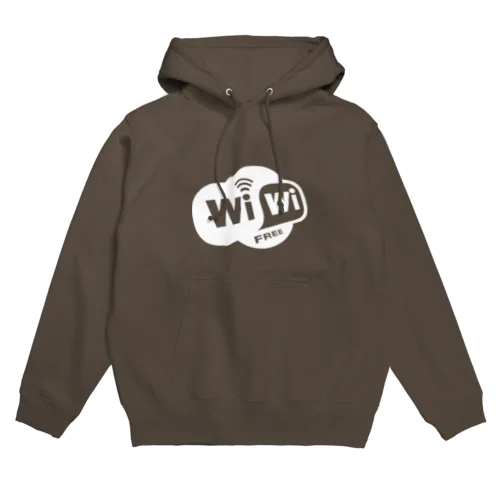 Free Wi-Wi（白抜き） Hoodie