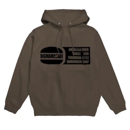 Bigmamacafe ブラックロゴ Hoodie