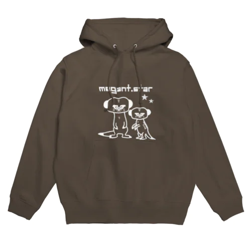 ミーアキャット(白字) Hoodie