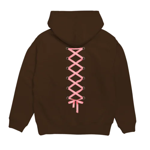 コルセットリボンピンク Hoodie