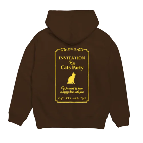 猫のパーティー招待状 Hoodie